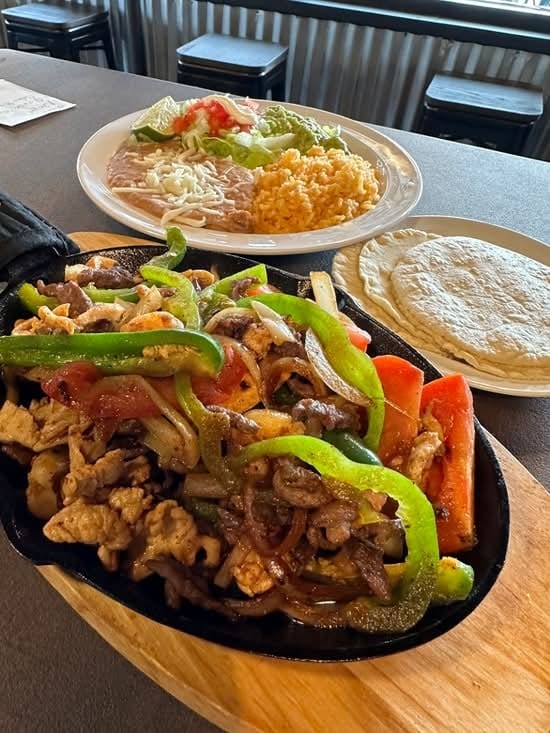 3 meats Sizzling Fajita Skillet.